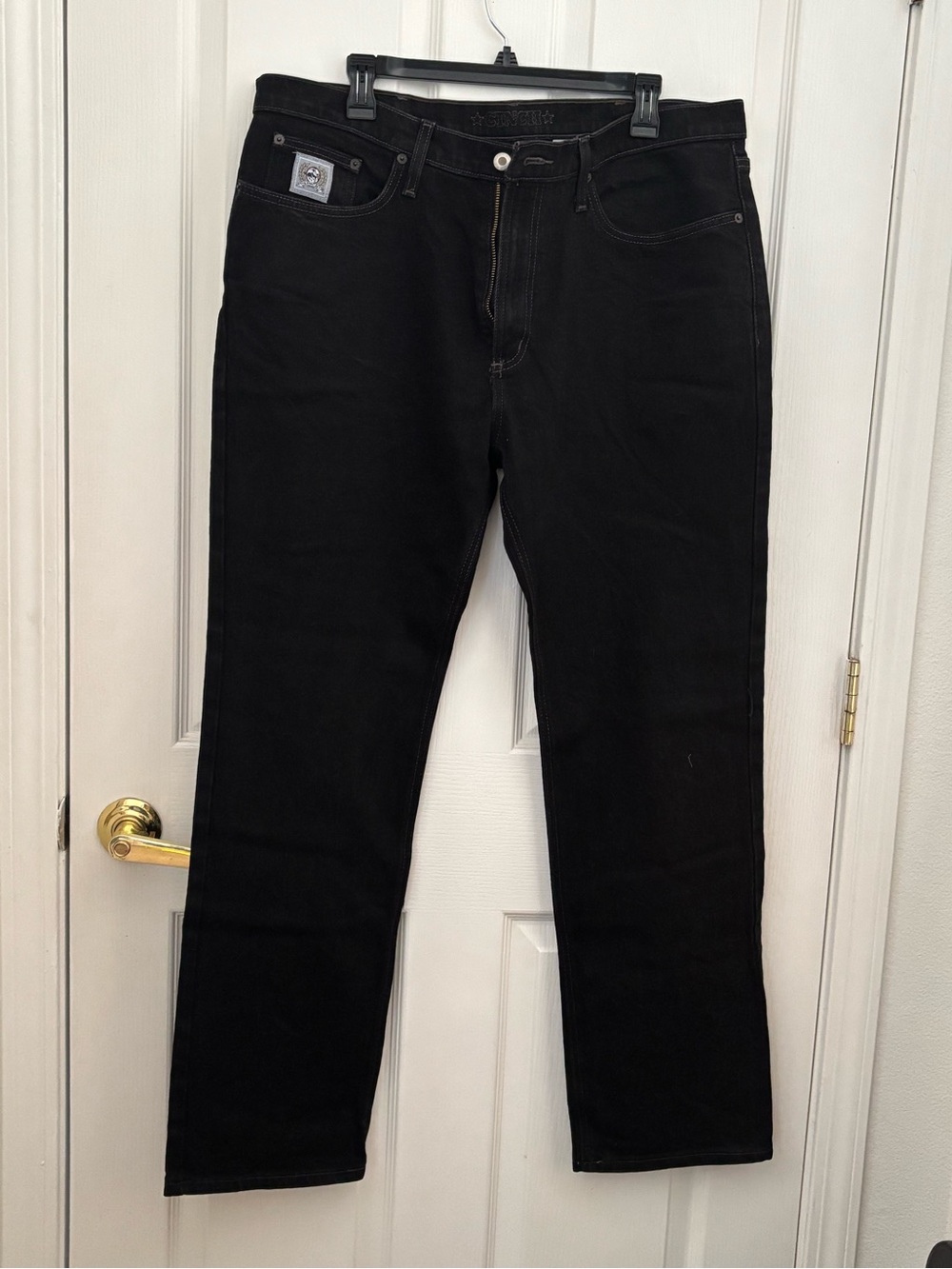 Cinch Silver Label Jeans Mens 36x32 Black Slim Straight Western MB98034012